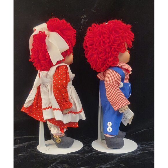 Antique Marie Osmond Raggedy Ann and Andy Dolls, "Mopsie and Rags," 1995 - Picture 3 of 16